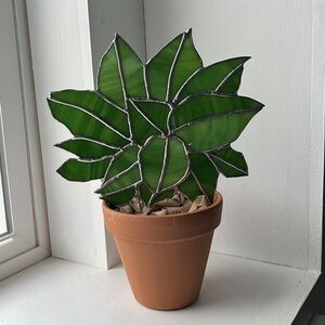 Handmade Stained Glass Plant